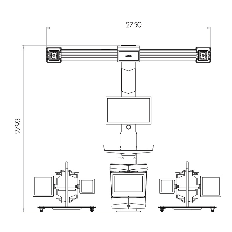 UE-A730G 3d wheel alignment machine scissor lift tire changer and wheel balancer combo machine equipment for car