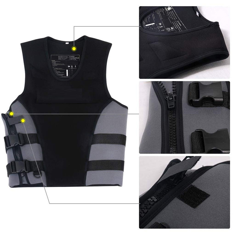 Professional Adult Life Jacket Neoprene Super Elastic Buoyancy Protection Safety Vest Swimming Surfing Frisbees Life Jacket