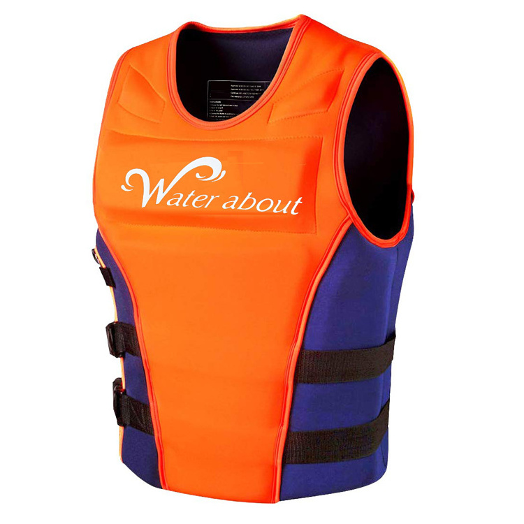 Professional Adult Life Jacket Neoprene Super Elastic Buoyancy Protection Safety Vest Swimming Surfing Frisbees Life Jacket