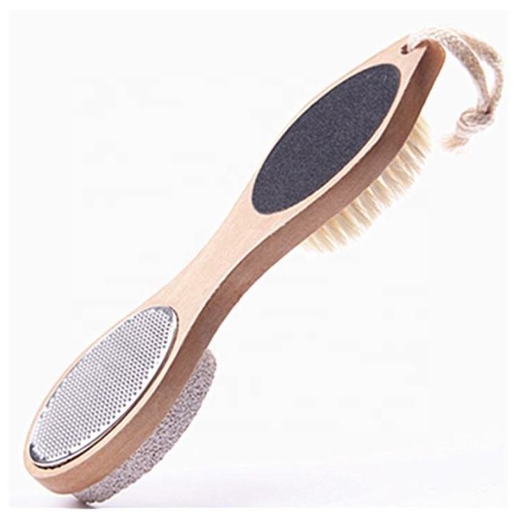 OEM New Design Easy  Remove Dead Skin Long Handle Pumice Stone Feet Brush Foot Scrubber