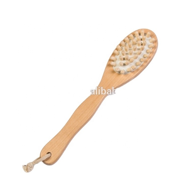 Wooden bath pumice stone 4-in-1 foot scrubber and brush