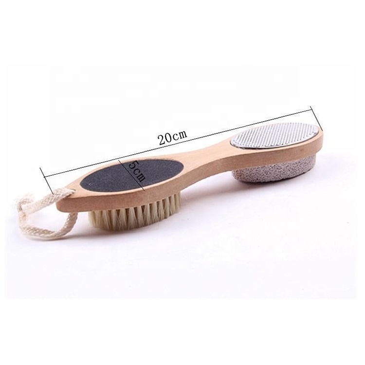 Professional Foot Cleaner File Pedicure Steel Files Sandpaper Pumice Stone Boar Bristle Bamboo Foot Scrub Brush