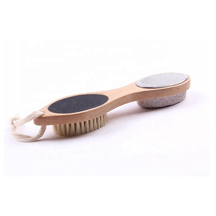 Professional Foot Cleaner File Pedicure Steel Files Sandpaper Pumice Stone Boar Bristle Bamboo Foot Scrub Brush