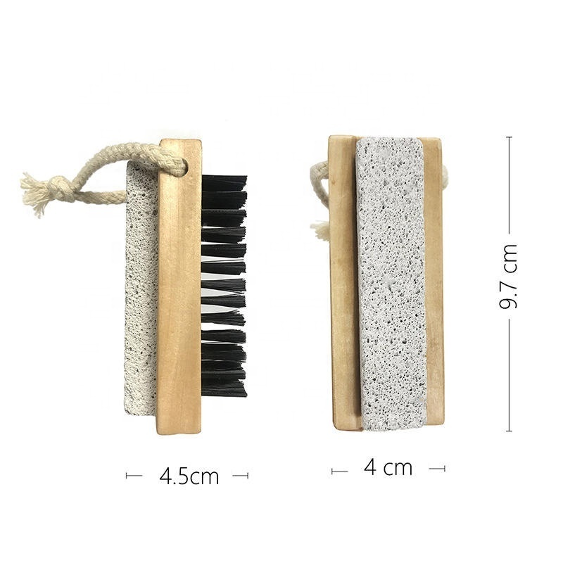 OEM New Design Easy  Remove Dead Skin Long Handle Pumice Stone Feet Brush Foot Scrubber