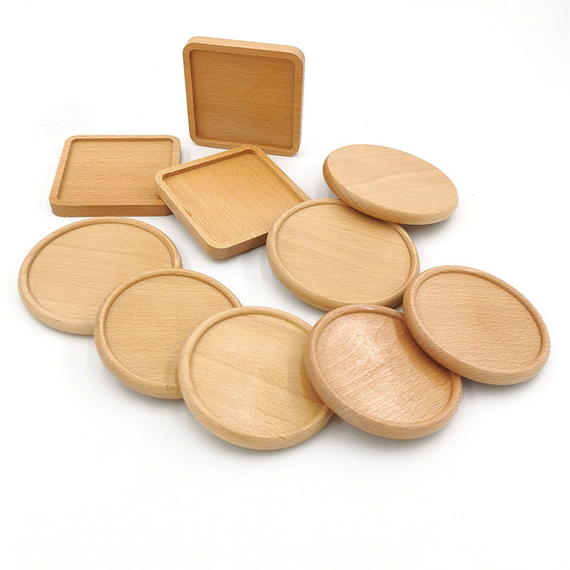 Hot Sale Wooden Coaster Eco friendly Engraved Wood Coaster Tea Cup mat