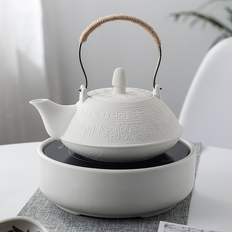 Retro Style Ceramic Pots Coffee Maker Tea Kettle Cheap and Popular with Different Colors  Classical Traditional Ceramic Teapot