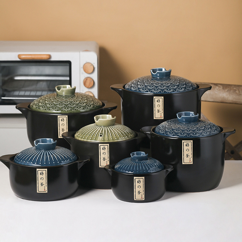 High quality ceramic cookware soup & stock pots cooking pot set insulated casserole food warmer