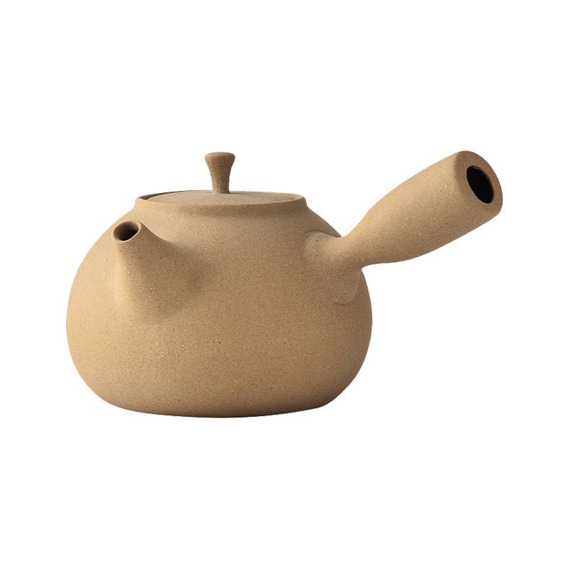 Chinese Ancient model ceramic tea pot kettle cooking tea pots ceramic set side long handle factory direct