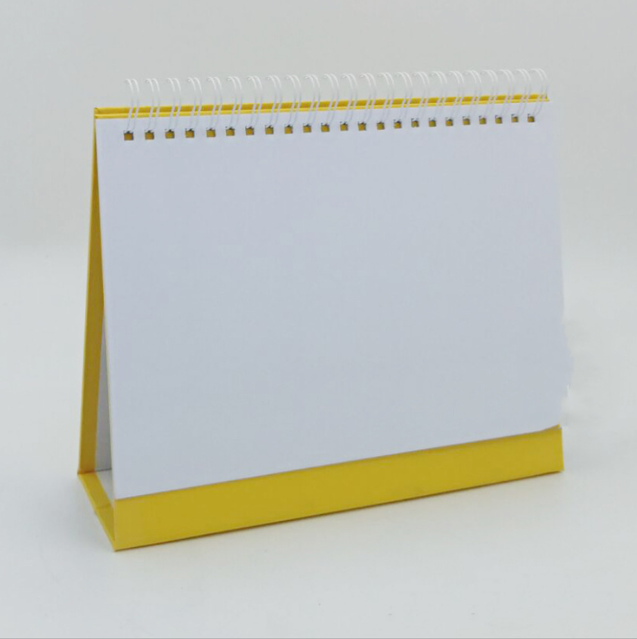 Wholesale custom design 8 inch white sublimation blank undate desk table Wire Binding calendar for heat press printing