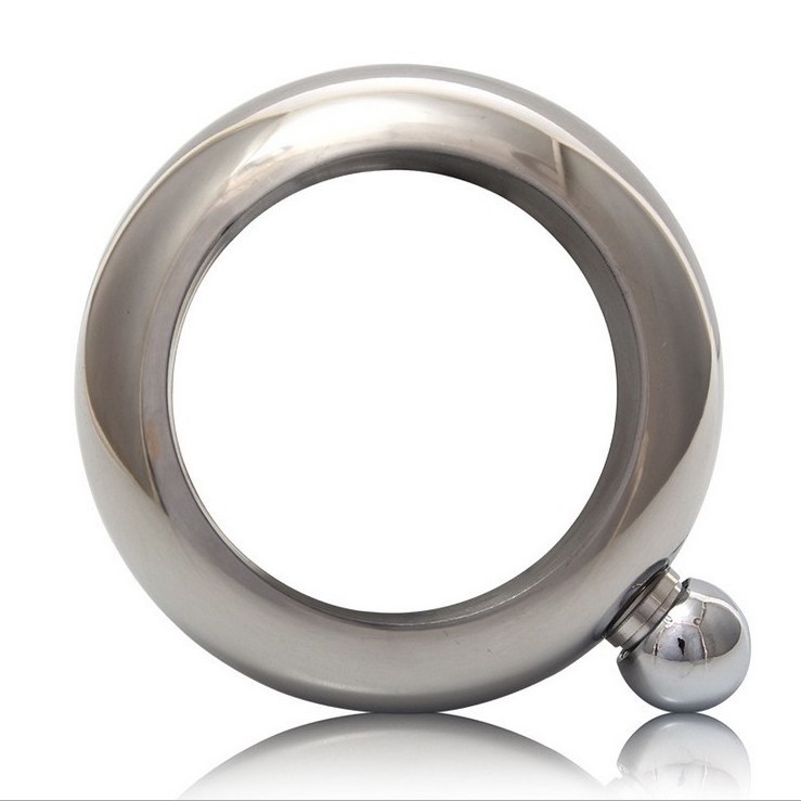 Wholesale 304 3.5oz Stainless Steel 304 Bangle Fashion Flagon Innovative Wine Bracelet Hip Flask