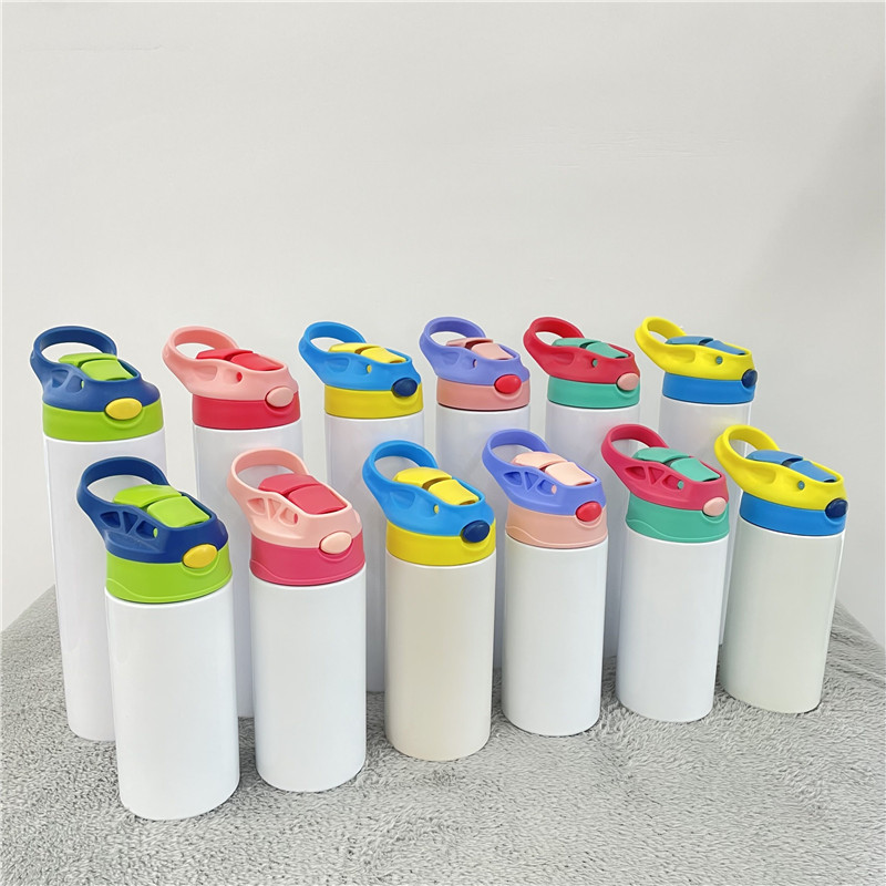 USA warehouse 12oz 20oz kids baby children straight Blanks sublimation tumblers water bottle for White Sublimation Transfer