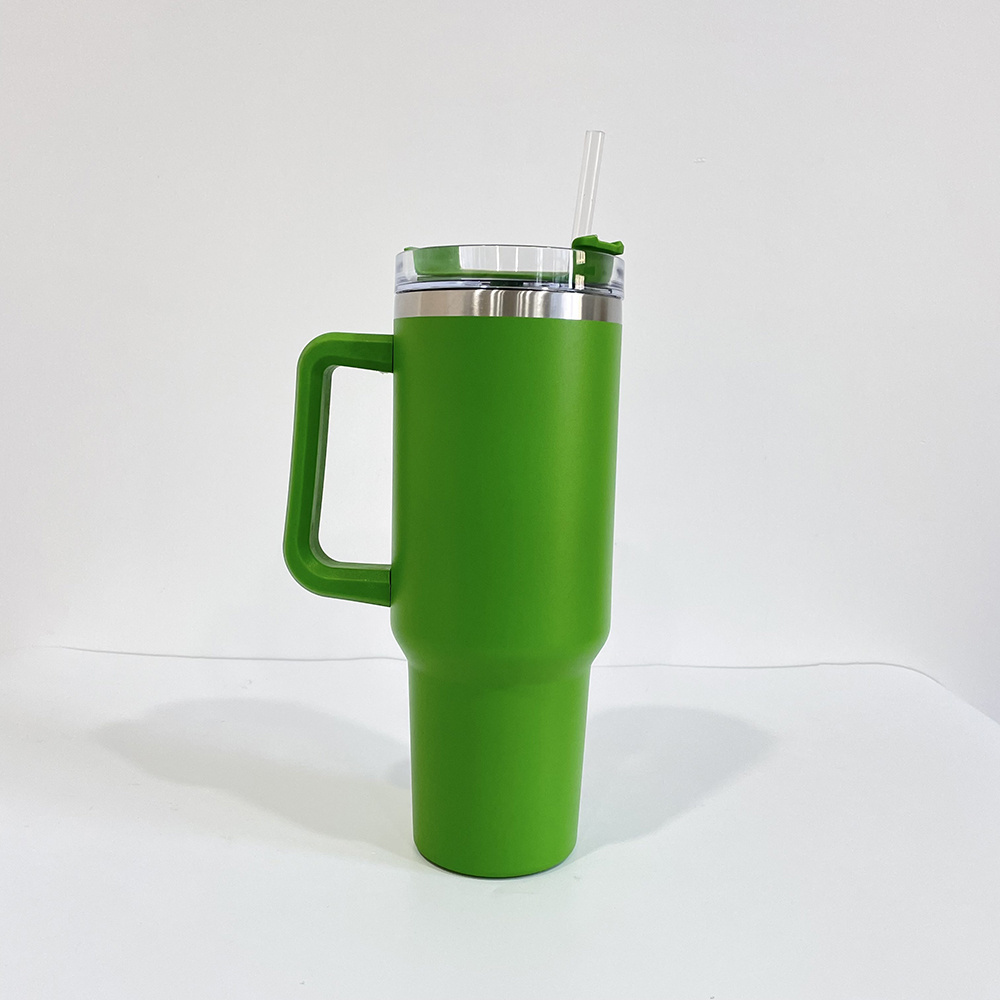 thermos coffee beer vacuum insulated New upgrade wholesale multiple colors powder coated 40oz tumbler with handle and straw