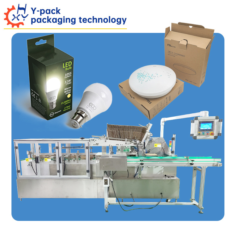 40 watt small bulk led lights box packing machinery automatic cartoner Cartoning Machine for t10 100 watt led lamp light bulb