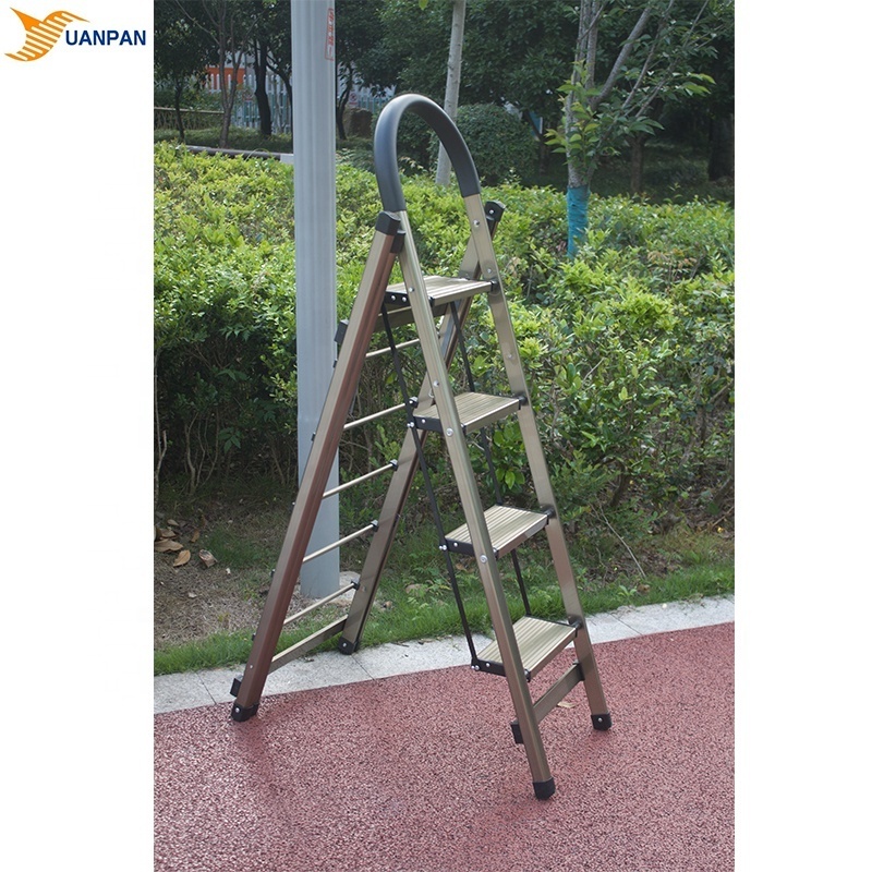 2.8FT Hanger 4 Steps Aluminum Multi-Functional Folding Metal Clothes Drying Ladder Scaffold Tower Racks