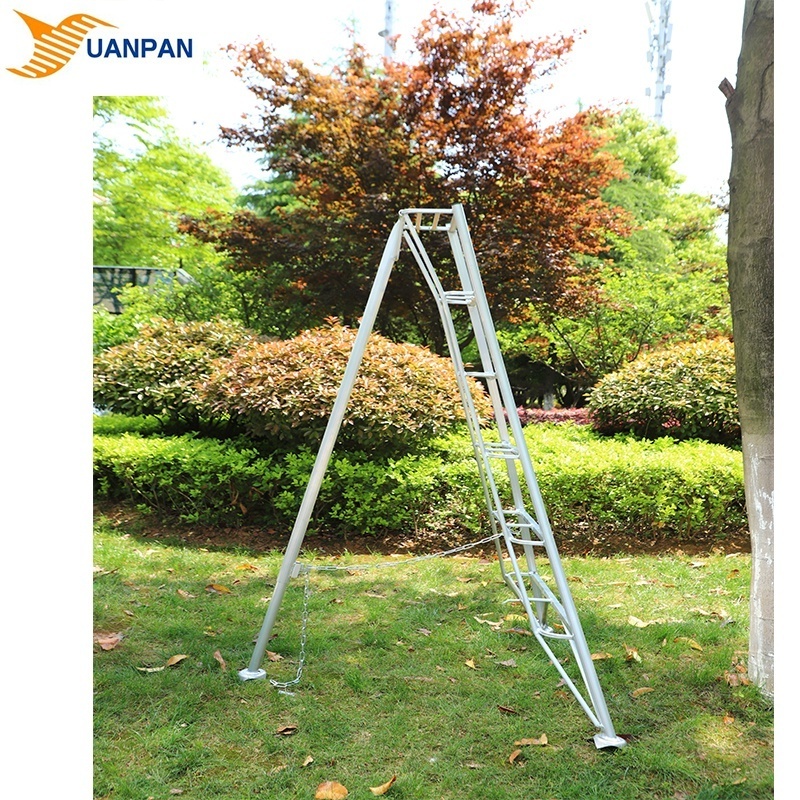 Spot Goods 5FT 2.08m Folding Stand For Hunting Tree Telescopic 6 Steps Agriculture Aluminum Ladder