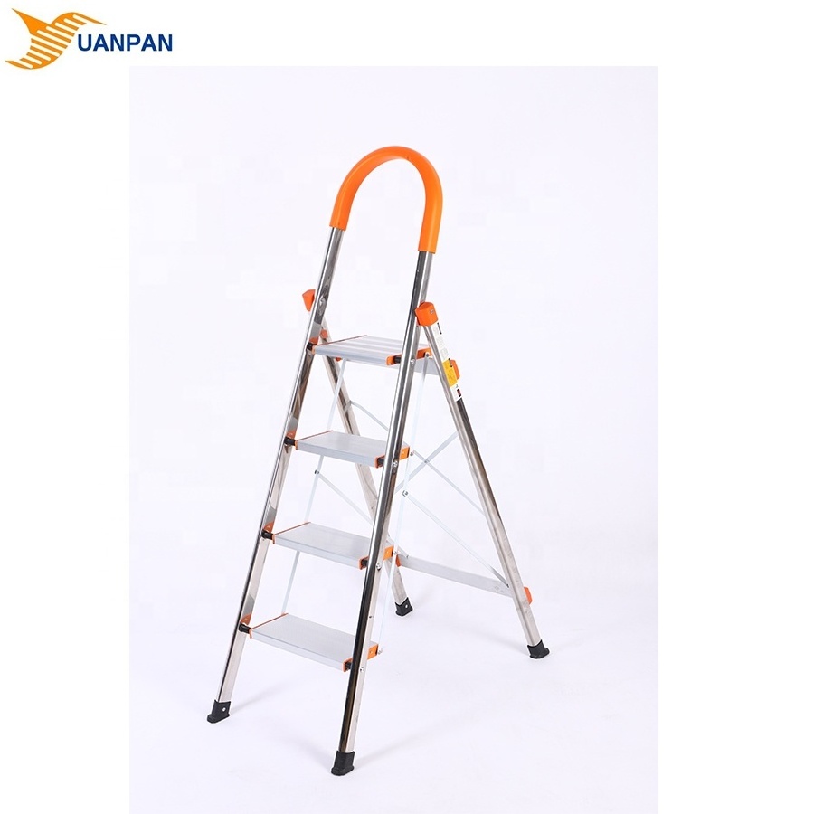 2024 Classic Style 4-Step Household Non-Slip Aluminum Pool Ladder Indoor & Outdoor Folding Feature 6 Steps