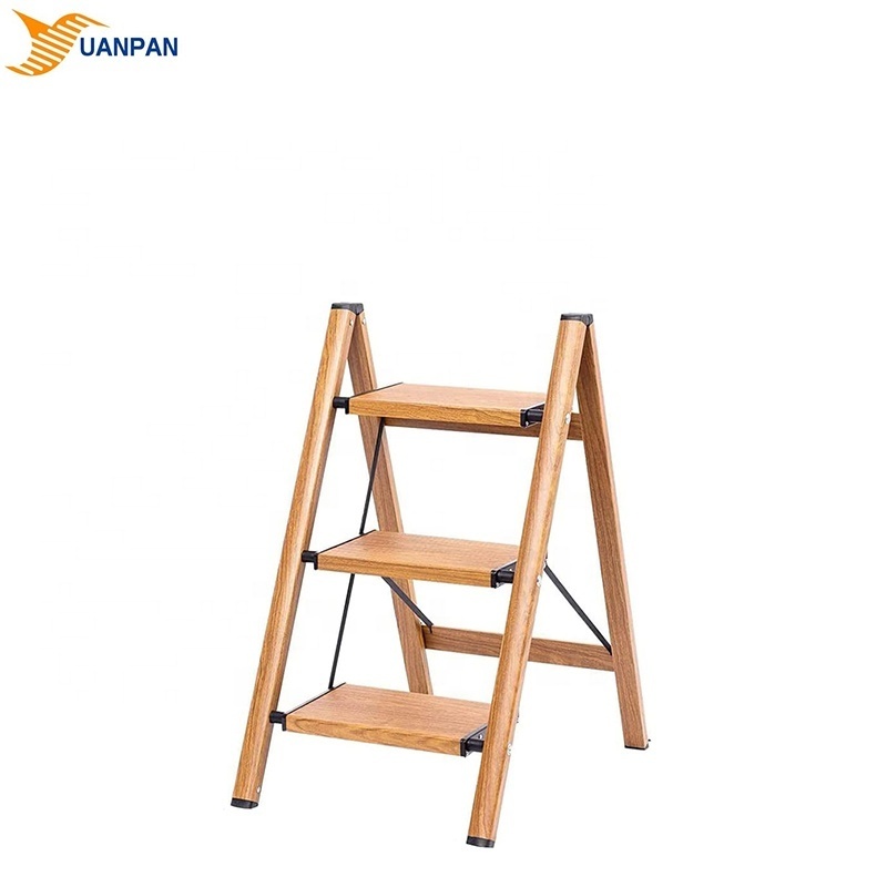 A 3 Steps Aluminum Portable Adjustable Work Platforms 72cm/28.3inch Height House Ladder