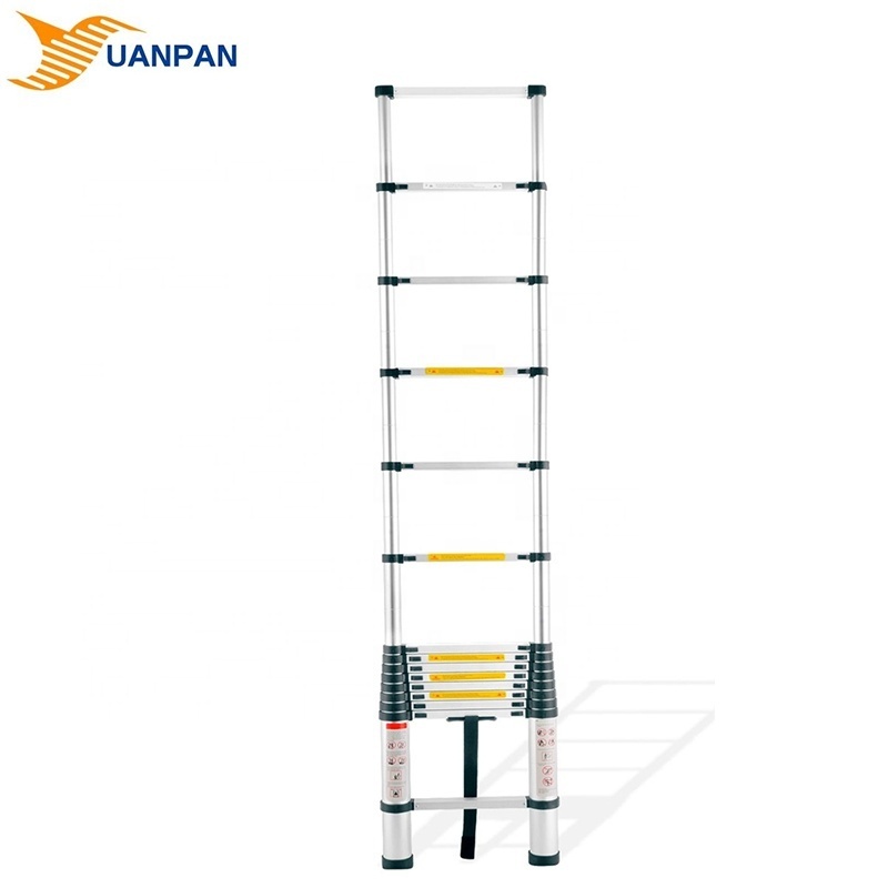 14FT Portable Telescopic Extension Aluminum Folding Tree Stands Ladder 15 Steps Industrial Ladders Indoor Outdoor Hotels Outdoor