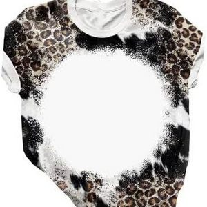 wholesale blank sublimation Faux Bleach Shirts Short Sleeve Colorful Polyester T Shirts for DIY hot printing