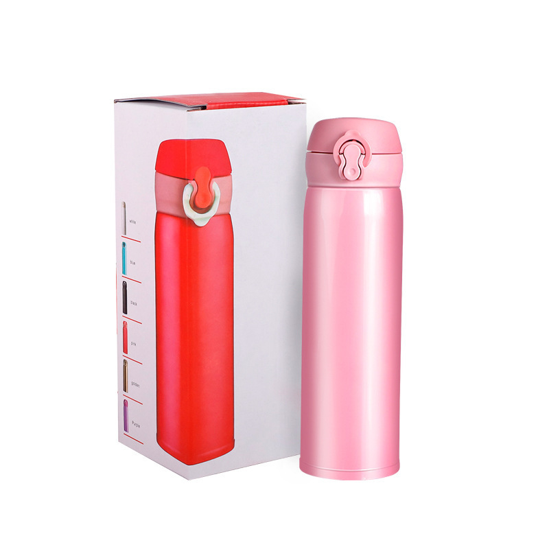 Customized logo promotional fit children insulated vacuum 12oz 16oz kids water bottle stainless steel with lid