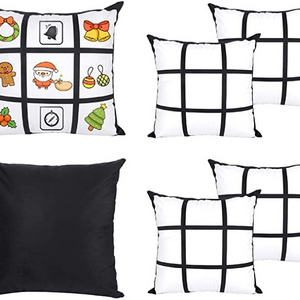 White DIY Sublimation Blanks Nine Panel Sublimation Pillow Cover For Sublimation Printing