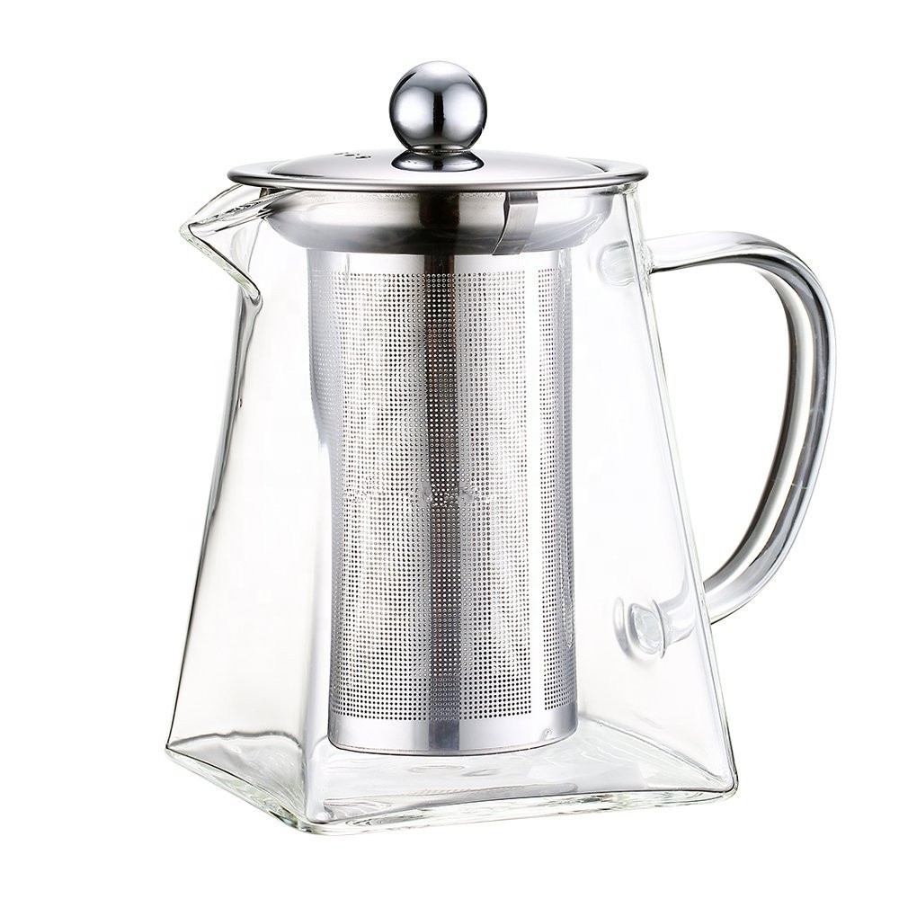 high borosilicate glass tea set glass teapot for tea with infuser