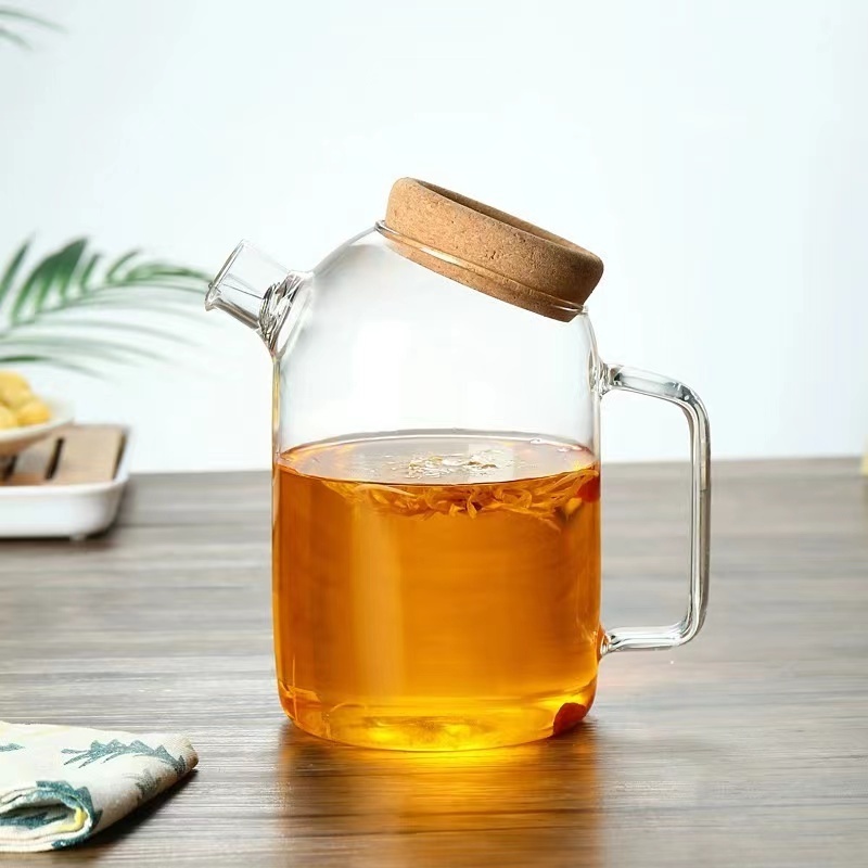 Handmade borosilicate glass pitcher drinking water jug set glass and jug set borosilicate glass carafe