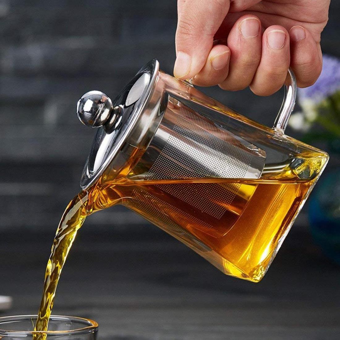 Kitchen Blooming Glass Kettle Hammer Girder gooseneck coffee tea pot Teapot Stovetop Safe Base Warmer