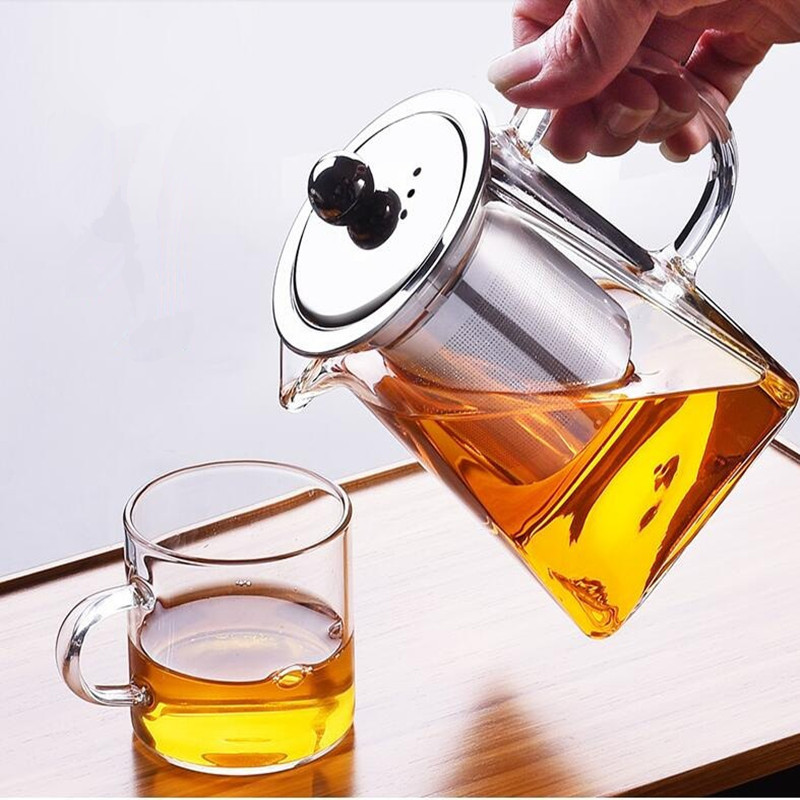 high borosilicate glass tea set glass teapot for tea with infuser