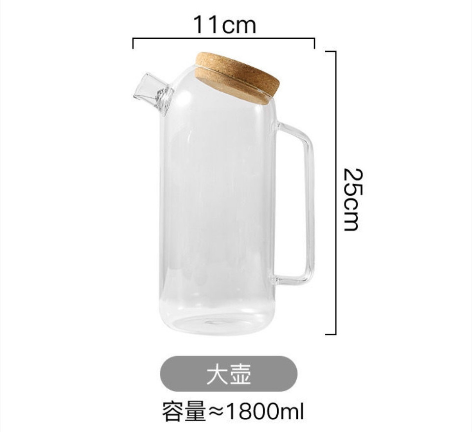 Handmade borosilicate glass pitcher drinking water jug set glass and jug set borosilicate glass carafe