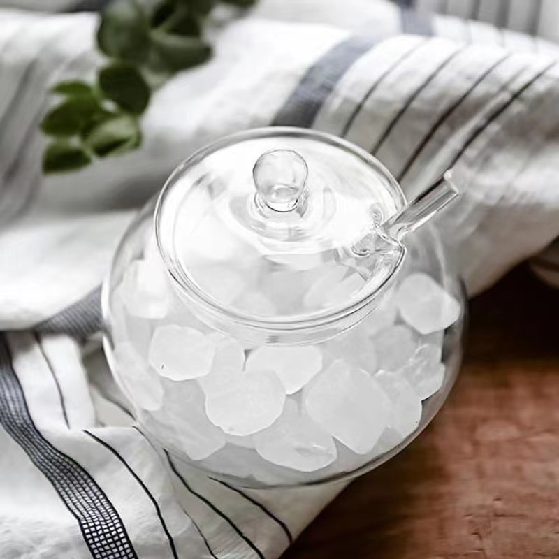 High borosilicate glass with lid household storage kitchen storage with spoon condiment jar