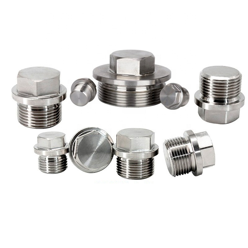 Hexagon head plug External hex port plug Pipe Conical Thread Locking Screws stainless steel  Oil Drain Sump Plug Sealing Rings