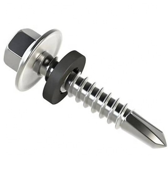 Self Drilling Screw with washer SS304 SS316 STAINLESS STEEL SELF DRILLING SCREWS Hexagonal flange head