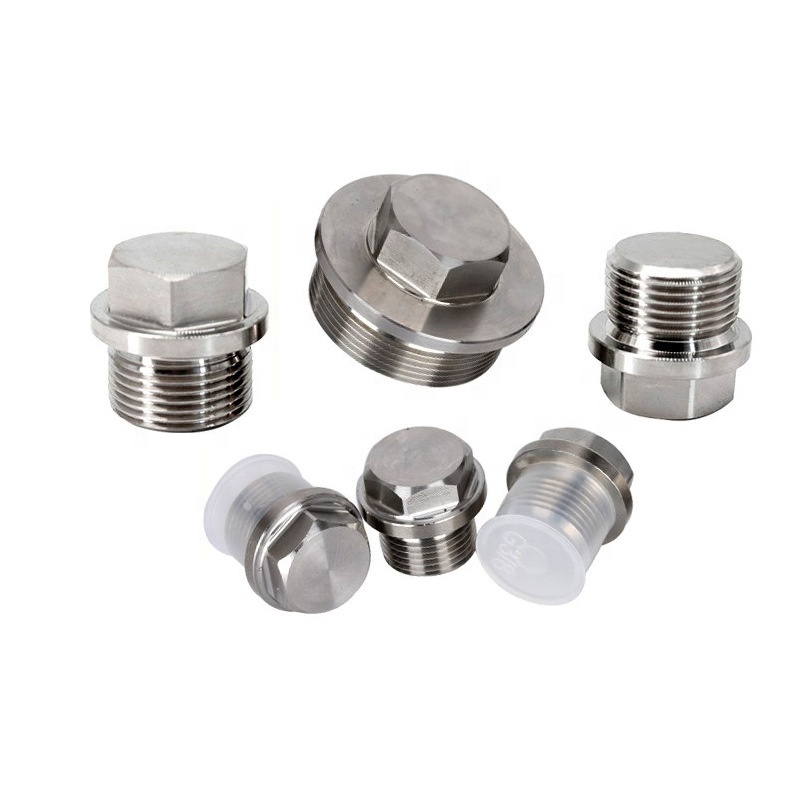 Hexagon head plug External hex port plug Pipe Conical Thread Locking Screws stainless steel  Oil Drain Sump Plug Sealing Rings