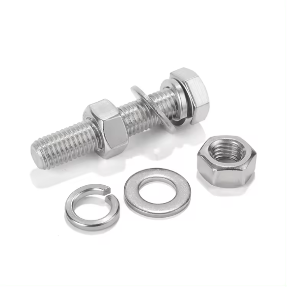 fasteners stainless steel 304 bolt din933 din934 hex bolt with nut and washer ISO4017