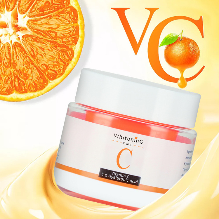 Hot sell Organic Natural Moisturizing Whitening  Private Label Vitamin C Face Cream Hyaluronic Acid vitamin E Vitamin C Cream