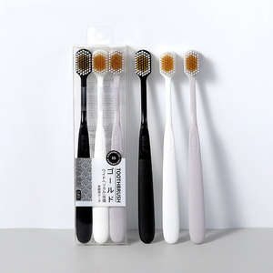 OEM sells Japanese soft bristles 3 sets of wide-head adult household toothbrush for couples