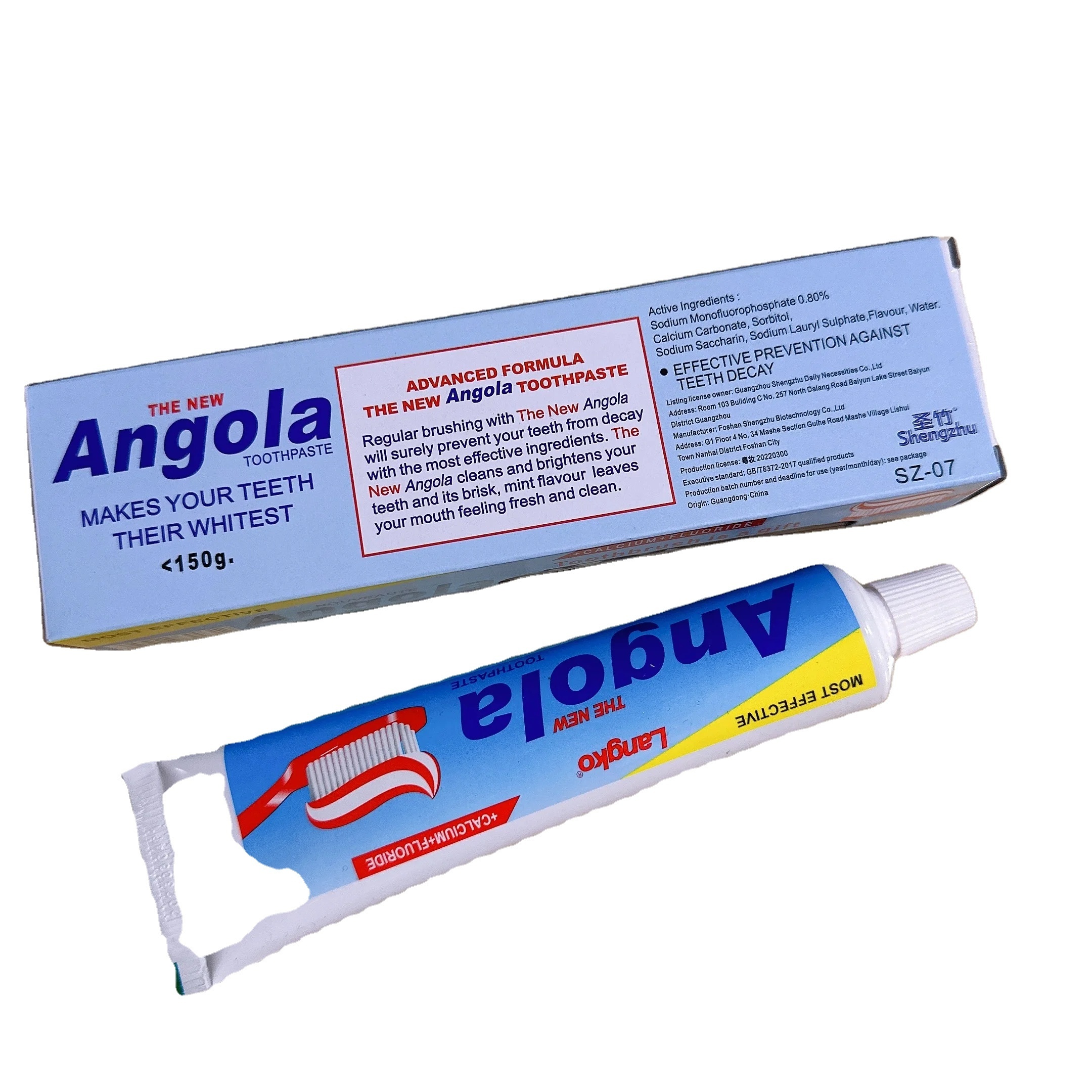 Wholesale private label Angora toothpaste 150g can effectively prevent tooth decay and make the teeth whitest