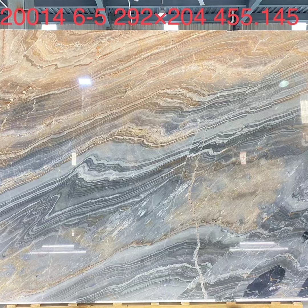 Blue Wall Marble Modern Polished Marble Surface Stone Tile for Villa or Hotel 4 Years Impression Lafite