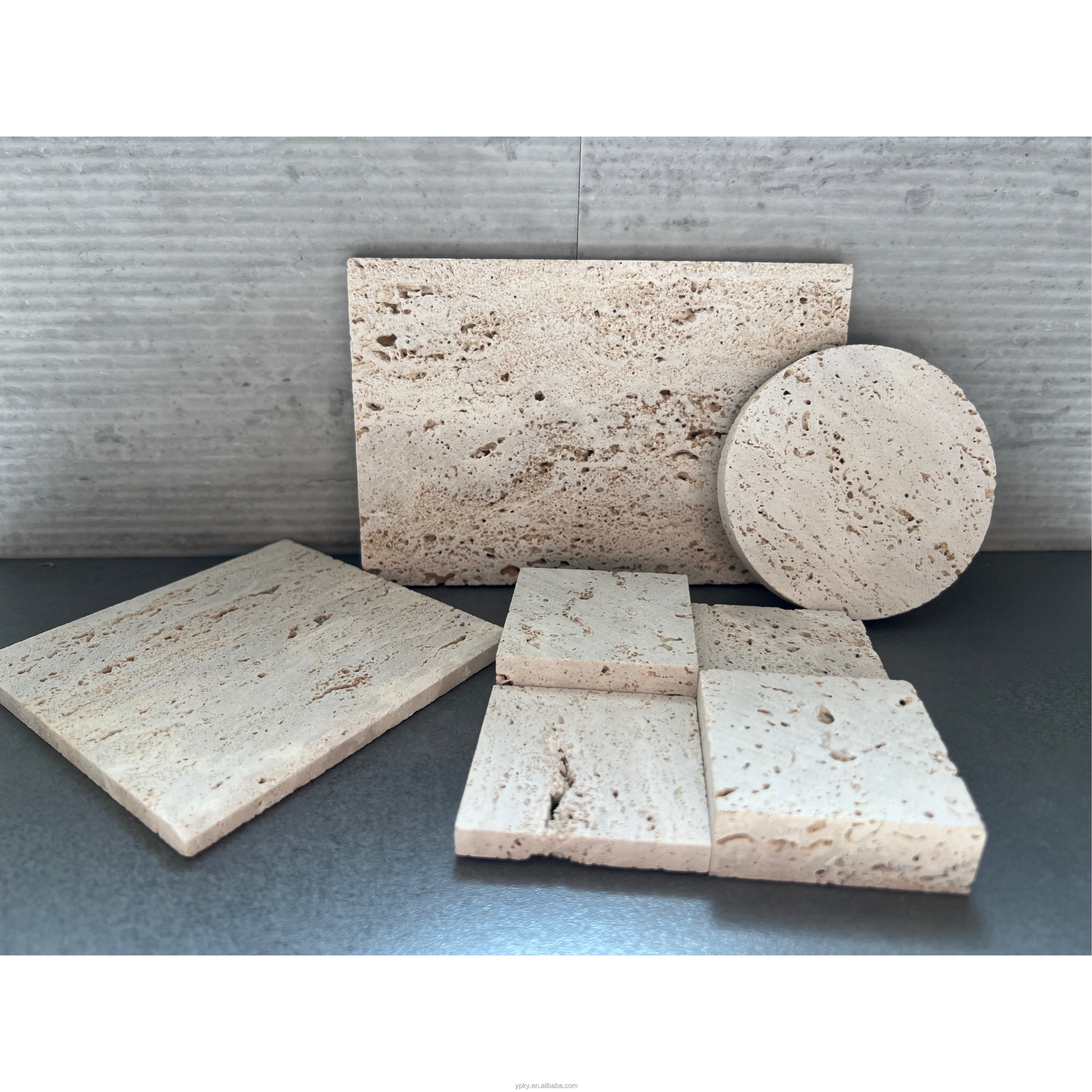 Luxury bathroom Natural Travertine Tray Jewelry Display Trending Products Precise Stone Natural Marble Serving Tray