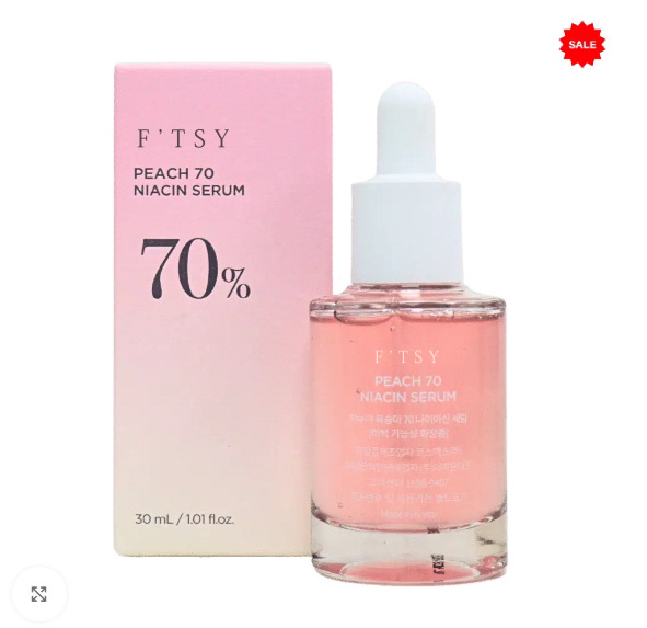 Private Label Korean Hydrating Face Serum Vitamin E Niacin Infused Anti-Aging Anti-Wrinkle Dry Peach 70% Brightening Face