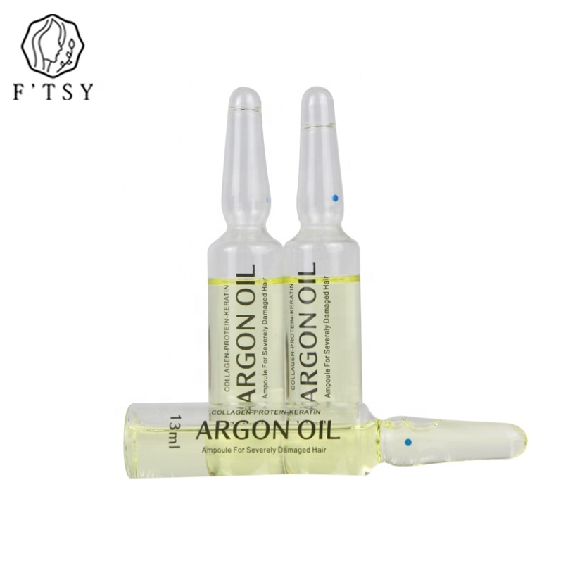 Private Label Organic Nourishing Moisturizing Collagen Protein Keratin Argan Oil Ampoules For Hair Care