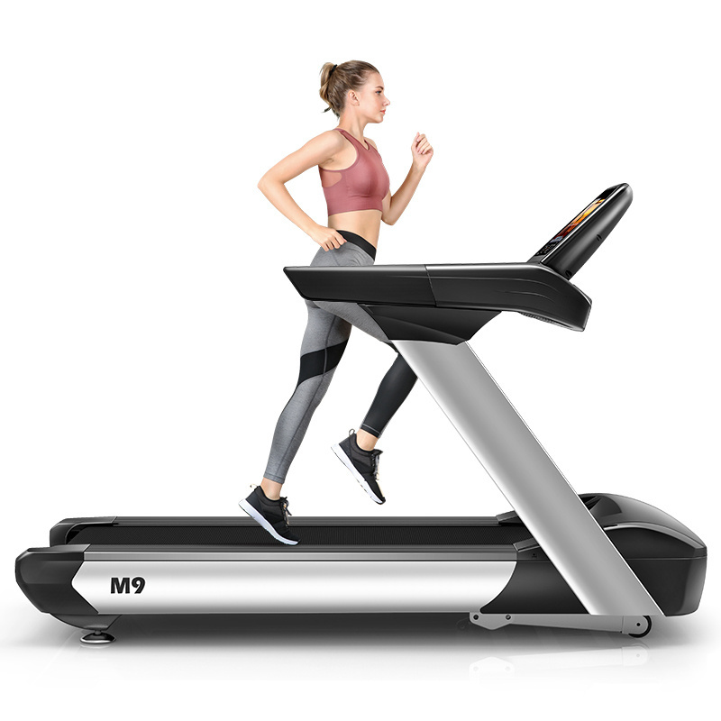 YPOO Gym fitness running machine big screen ac motor commercial treadmill 5hp professional running treadmill factory