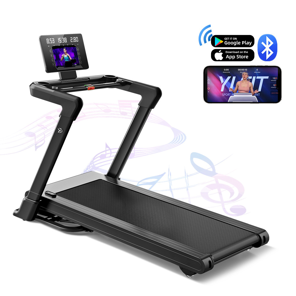 YPOO new  motorized fitness treadmill M7  with YPOOFIT  APP Gym Commercial Running Machine Electric AC Motor Cardio LED Treadmill