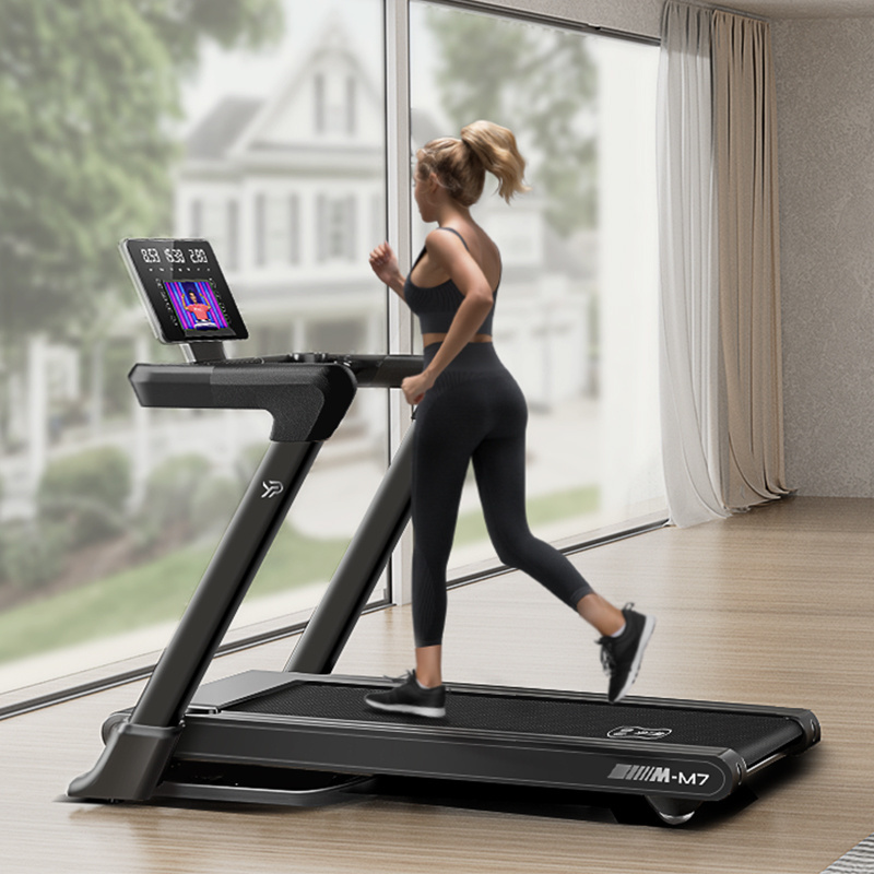 YPOO new  motorized fitness treadmill M7  with YPOOFIT  APP Gym Commercial Running Machine Electric AC Motor Cardio LED Treadmill