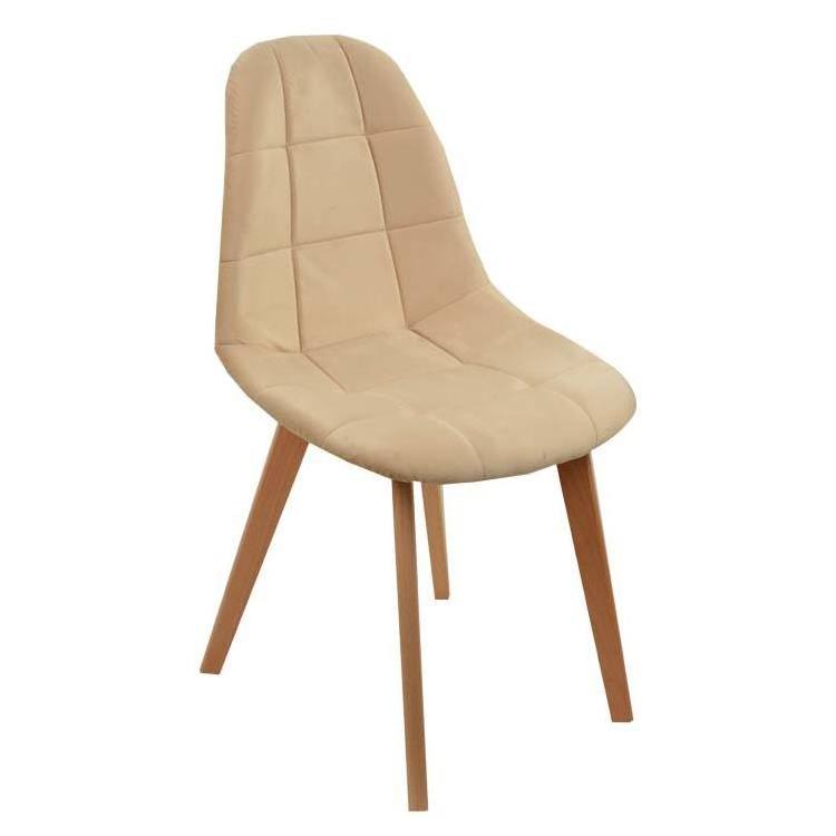 Modern Fabric Chair Home Furniture Leisure Square Sewing Cover Backrest Cushion Chair Velvet Upholstered Dining Chair