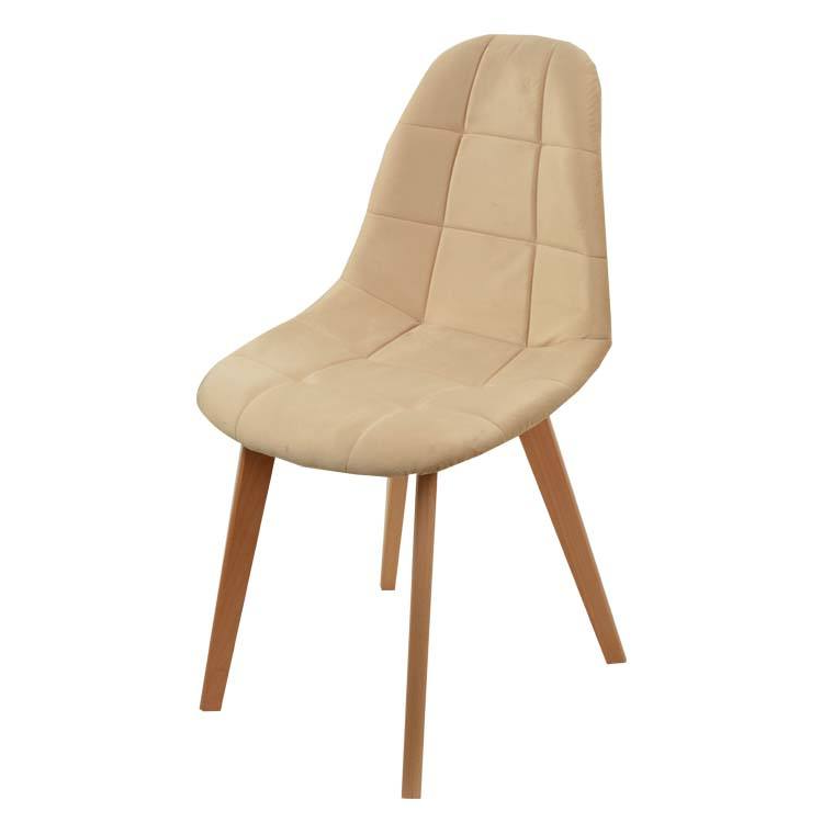 Modern Fabric Chair Home Furniture Leisure Square Sewing Cover Backrest Cushion Chair Velvet Upholstered Dining Chair