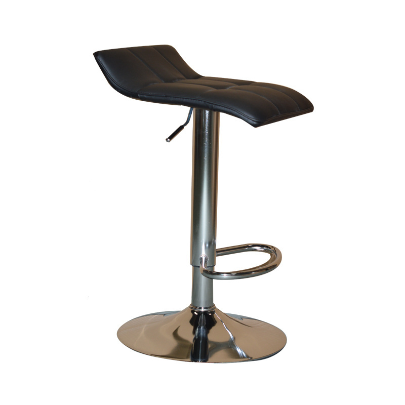 Contemporary Style Dirt Tolerance Black Pu Seating 360 Degree Swivel Height Adjustable Bar Stool Modern Luxury