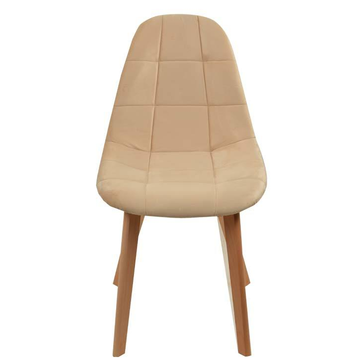 Modern Fabric Chair Home Furniture Leisure Square Sewing Cover Backrest Cushion Chair Velvet Upholstered Dining Chair