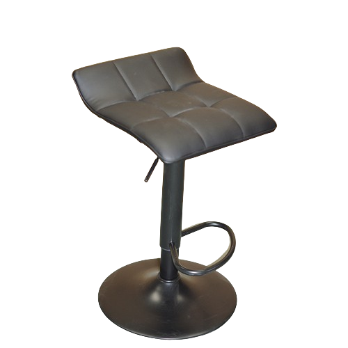 Contemporary Style Dirt Tolerance Black Pu Seating 360 Degree Swivel Height Adjustable Bar Stool Modern Luxury